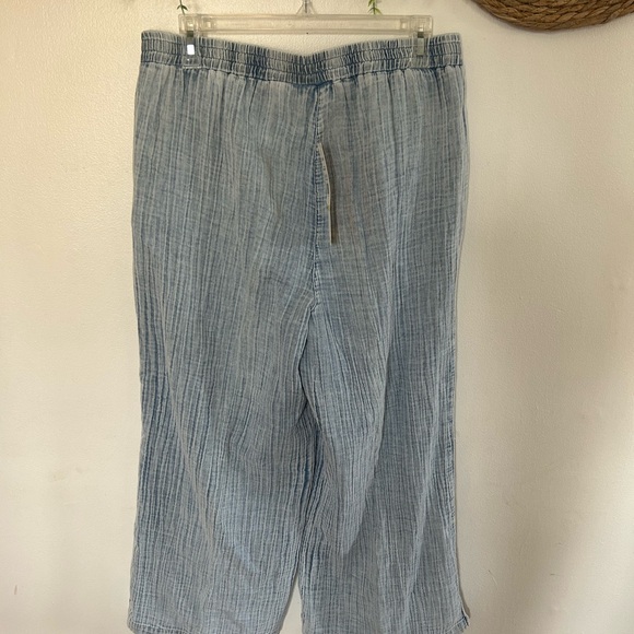 Ruby Rd. Light Blue Textured Pants size M - Picture 2 of 4
